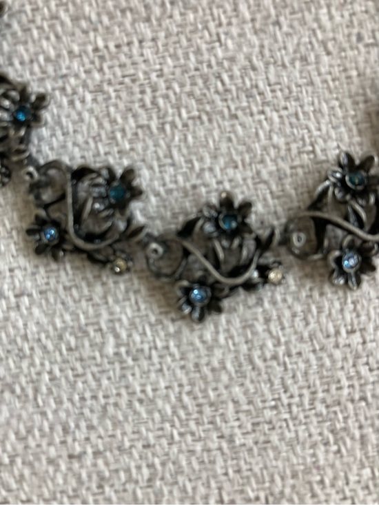 Park Lane Jewelry - Park Lane Floral Necklace with Blue Stones